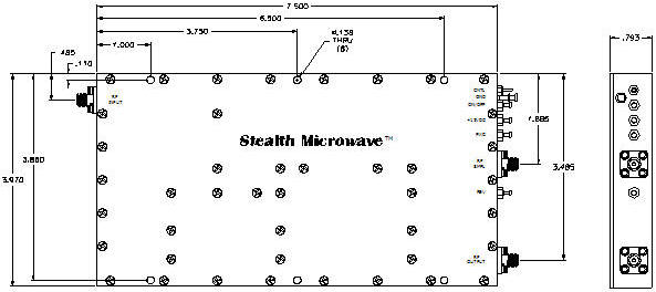 Stealth Microwave's SM3437-43 Solid State GaAs FET Amplifier