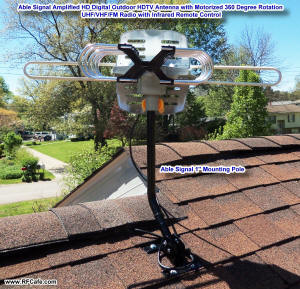 Able Signal Amplified Digital Outdoor HDTV Antenna - RF Cafe