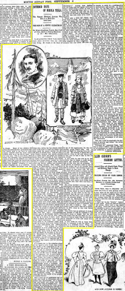 "Boyhood Days of Nikola Tesla" - The Boston Post, September 6, 1896 - RF Cafe
