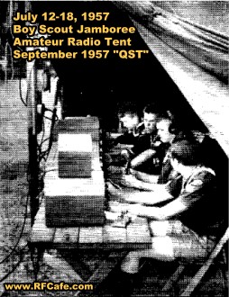 Boy Scout Jamboree on the Air 1957 (September 1957 QST) - RF Cafe