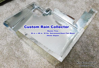 Completed rain collector inside, top view - RF Cafe