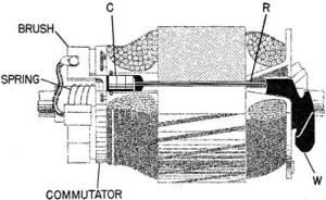 Electricity - Basic Navy Training Courses - Figure 167. - Repulsion rotor with centrifugal switch.