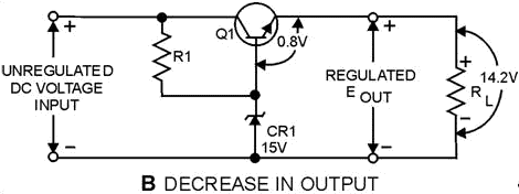 Series voltage regulator. DECREASE IN Output - RF Cafe