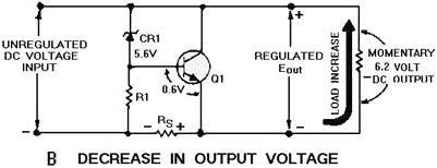 Shunt voltage regulator. DECREASE IN Output VOLTAGE - RF Cafe