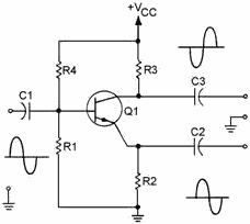 Single-stage transistor phase splitter - RF Cafe