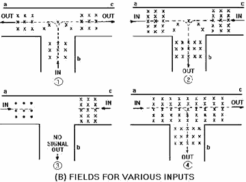 E fields in an H-type junction