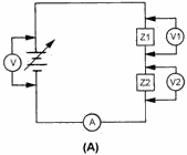 Circuit with two linear impedances
