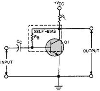 A basic transistor amplifier with self-bias - RF Cafe