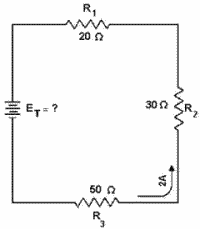 Solving for applied voltage in a series circuit - RF Cafe