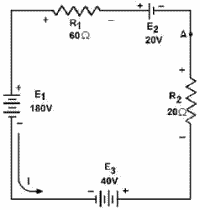 Solving for circuit current using Kirchhoff's voltage equation - RF Cafe
