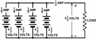 Schematic series-parallel connected cells - RF Cafe