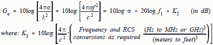 Target gain factor - RF Cafe