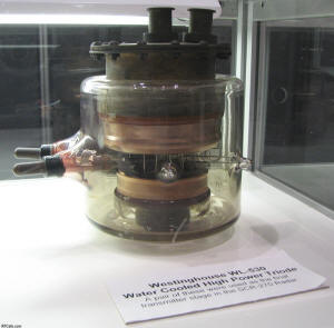 -IMS 2009 Historical Booth, Westinghouse WL-530, Water Cooled High Power Triode - RF Cafe