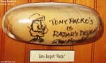 Hot dog buns at Tony Packo's Cafe autographed by Radar O'Reilly - RF Cafe
