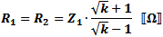 "Pi" Attenuator (Z1 = Z2) R1 & R2 Equation - RF Cafe