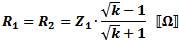 "T" Attenuator (Z1 = Z2) R1 & R2 Equation - RF Cafe