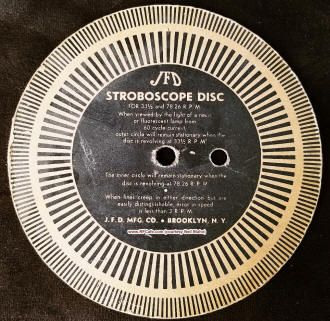 JFD Mfg. Co. Stroboscopic Disc - RF Cafe