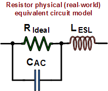 Real-world inductor model with resistance, inductance, and capacitance - RF Cafe