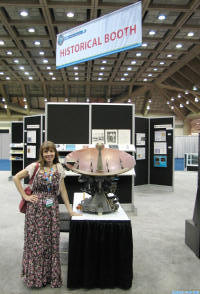 RF Cafe - Supermodel Melanie Blattenberger, National Electronics Museum Display at IMS2011