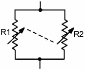 Parallel variable resistors (ganged)