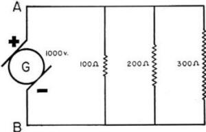 Electricity - Basic Navy Training Courses - Figure 48. - Voltage in a parallel circuit.