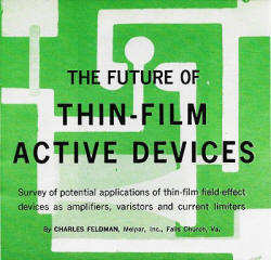 The Future of Thin-Film Active Devices, January 24, 1964 Electronics Magazine - RF Cafe
