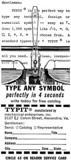 TYPIT, January 10, 1964 Electronics Magazine - RF Cafe