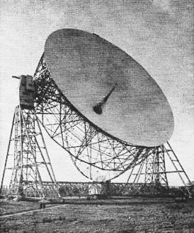 Jodrell Bank station will link U. S. with USSR via satellite to Zimenki Observatory - RF Cafe