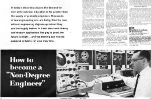How to Become a "Non-Degree Engineer", May 1966 Electronics World - RF Cafe