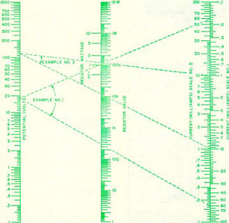 Resistor-Selection Nomogram, April 1967 Electronics World - RF Cafe