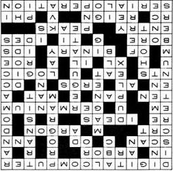 Electronics Crossword Puzzle Solution, July 1963 Electronics World - RF Cafe
