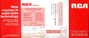RCA Institutes Mailer Card - RF Cafe