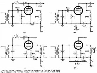 Four versions of the neutralized triode or neutrode r.f. amplifier stage - RF Cafe