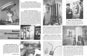 Recent Developments in Electronics, August 1960 Electronics World - RF Cafe