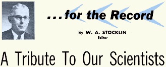 For the Record - A Tribute to Our Scientists, November 1962 Electronics World - RF Cafe