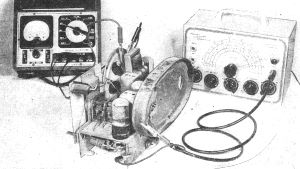 A typical set up for making receiver alignments as described in the article - RF Cafe