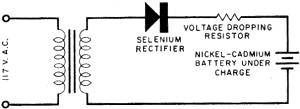Typical simple rectifier circuit employed to reactivate rechargeable batteries - RF Cafe
