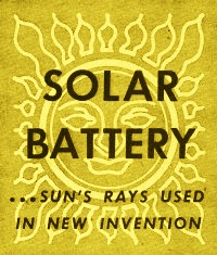 Solar Battery, October 1954 Popular Electronics - RF Cafe