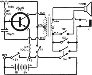  Jack Yundt's "Handy Audi" test instrument adapted from POP'tronics circuit - RF Cafe