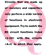 RC Circuit Quiz (Questions) - RF Cafe