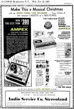 Ampex Advertisement, Stereoland, Binghamton, NY - RF Cafe