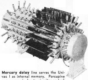 Mercury delay line serves the Univac I as internal memory - RF Cafe