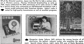 Radio Commemorative Stamps, Japan old-fashioned microphone - RF Cafe
