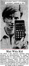 HP-35 advertisemnt in January 1972 Tucson Daily Citizen newspaper - RF Cafe