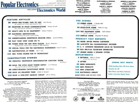 February 1973 Popular Electronics Table of Contents - RF Cafe