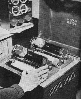 Electric recording machines wired to the receiving sets - RF Cafe