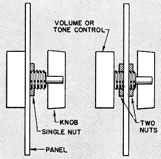 Methods for mounting switches and potentiometers to panel - RF Cafe