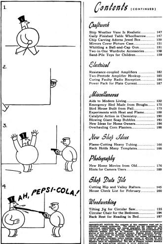 Popular Science February 1944 Table of Contents (p2) - RF Cafe
