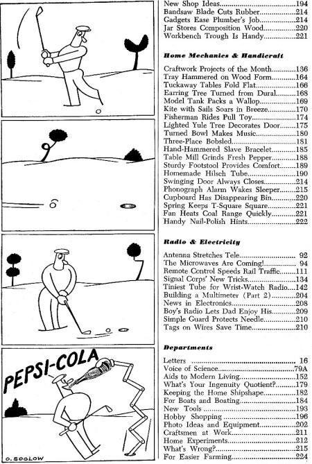 Popular Science November 1947 Table of Contents (p2) - RF Cafe