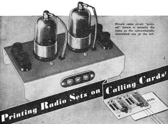 Printing Radio Sets on Calling Cards, May 1946 Popular Science - RF Cafe